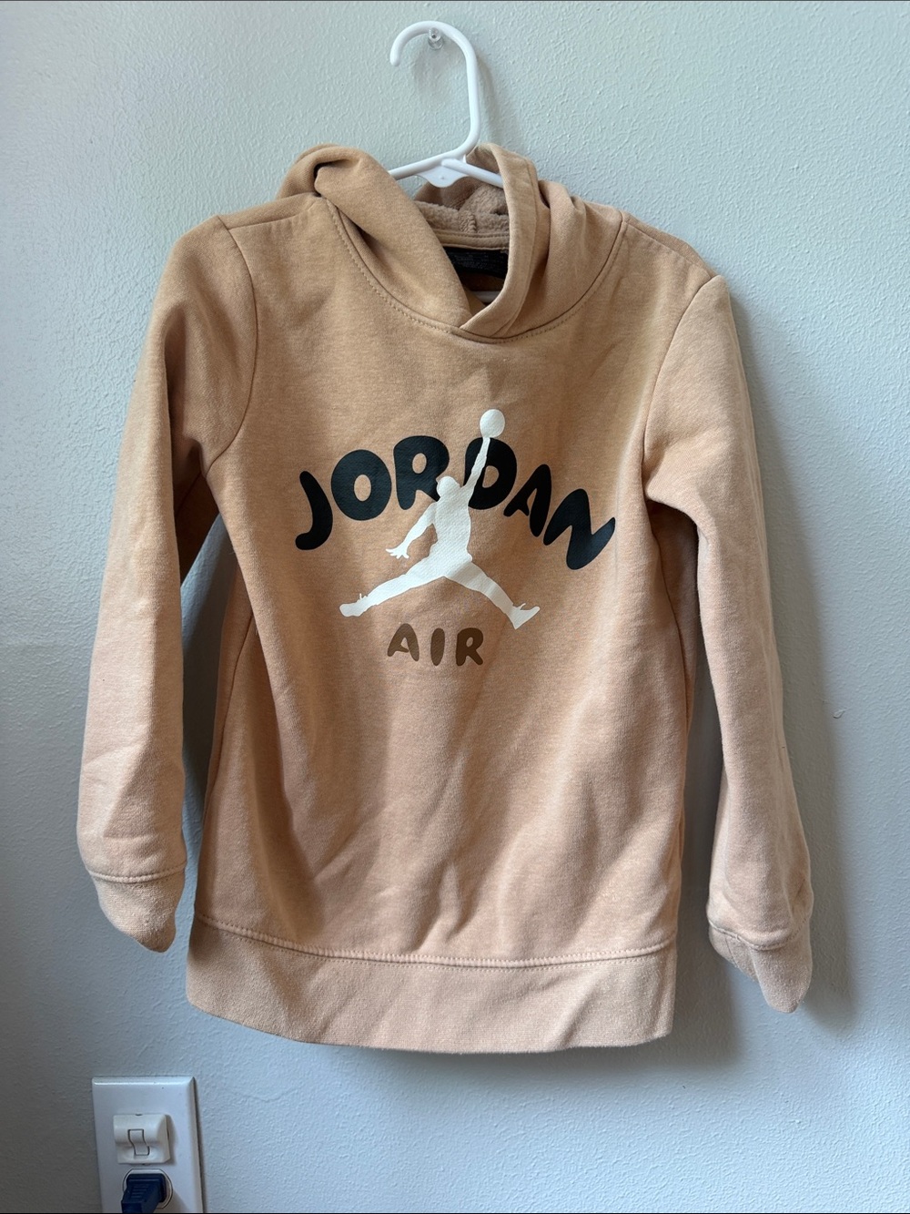 Jordan Tan Pullover Hoodie with Black and White Jumpman